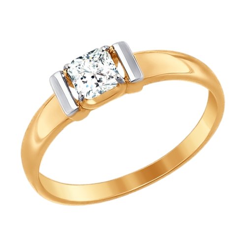 

Кольцо из красного золота р. , ЯХОНТ Золотой 161690, фианит, 161690