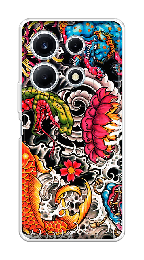 

Чехол на Infinix Note 30 VIP "Японское искусство", Красный;оранжевый;голубой, 3104750-4