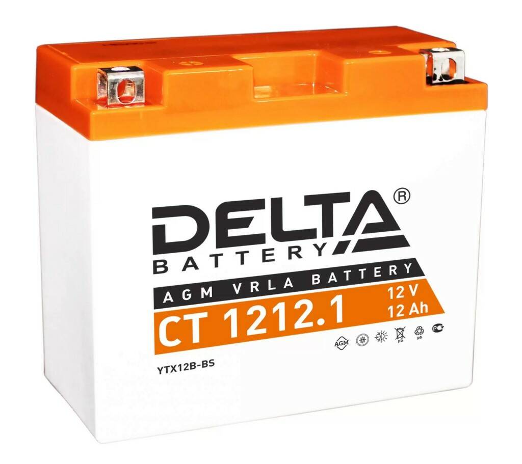 

Delta CT 1212.1 Стартерный аккумулятор AGM 12В (YT12B-BS)