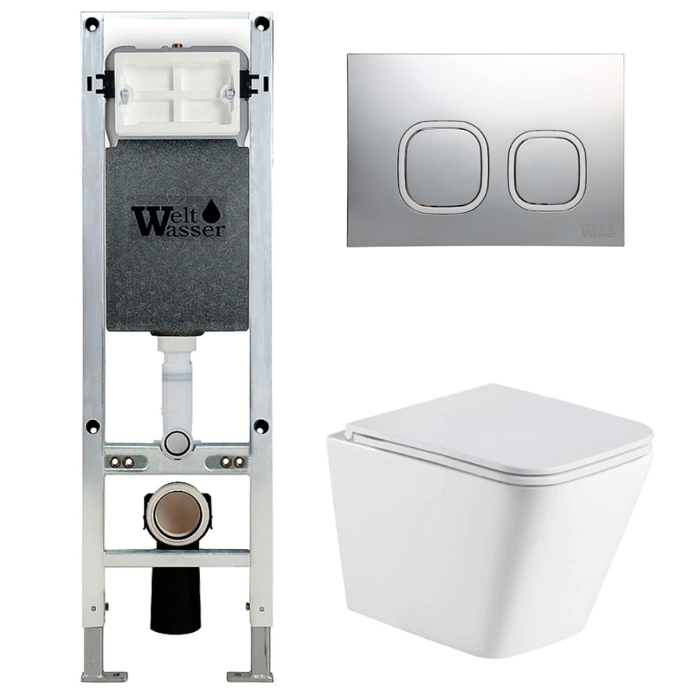 

Унитаз с инсталляцией WeltWasser AMBERG 350 ST + GELBACH 043 GL-WT + AMBERG RD-MT CR