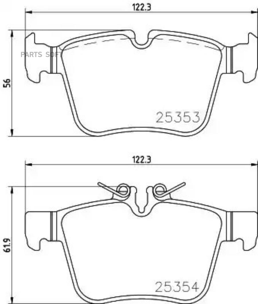 

Комплект тормозных колодок Brembo P50122