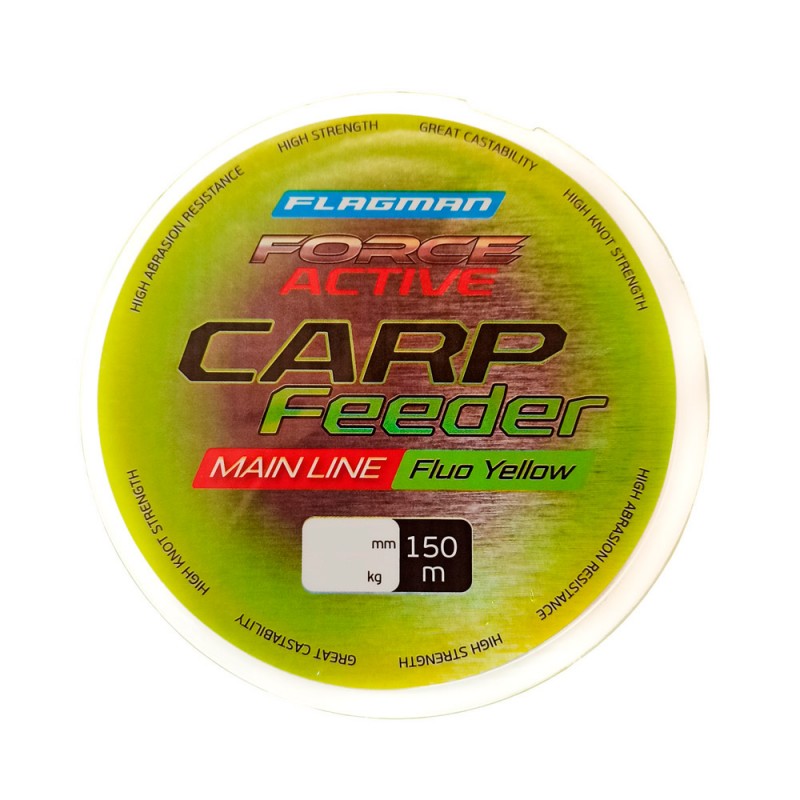 

Леска Flagman Force Active Carp Feeder Main Line 150м 0,255мм, Желтый, FACF