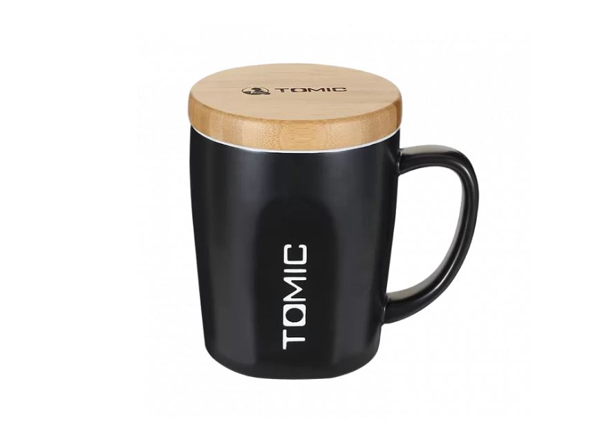 

Керамическая кружка с бамбуковой крышкой Xiaomi Tomic Ceramic Cup With Bamboo Cover Black, Черный