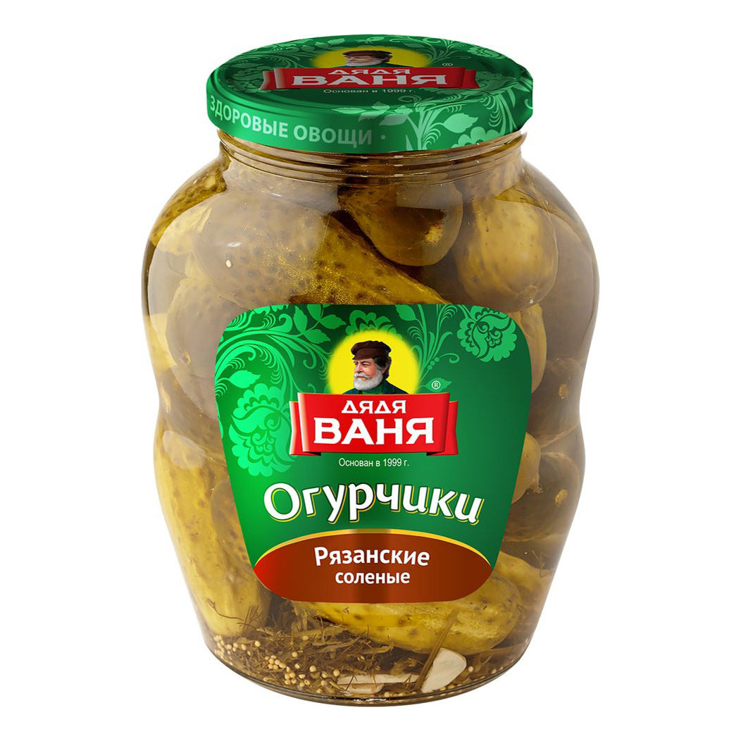 

Огурцы Дядя Ваня Рязанские соленые пастеризованные 1,8 кг