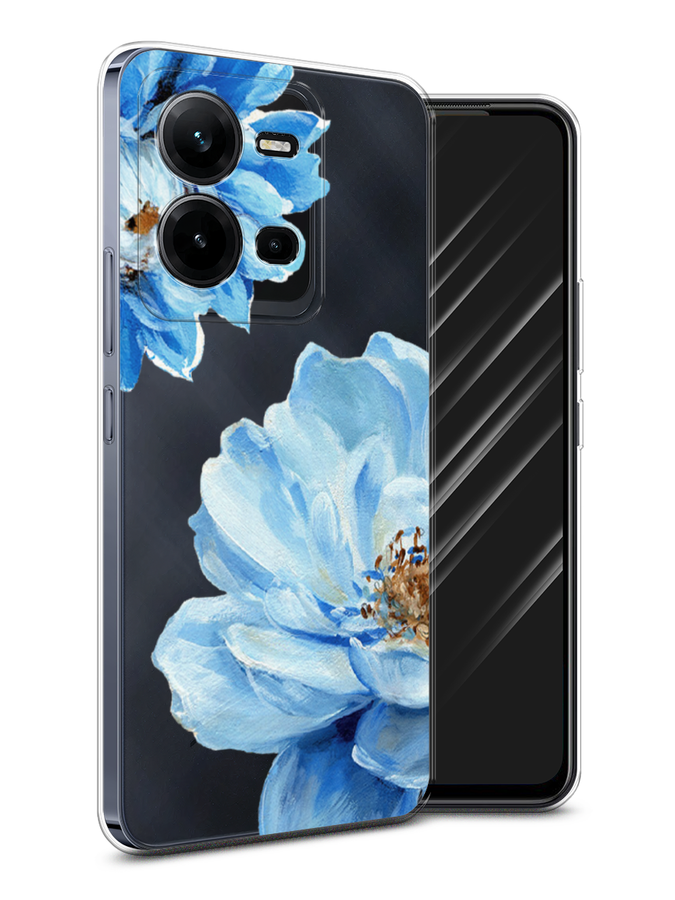 

Чехол Awog на Vivo V25e / Виво V25e "Голубые клематисы", Голубой