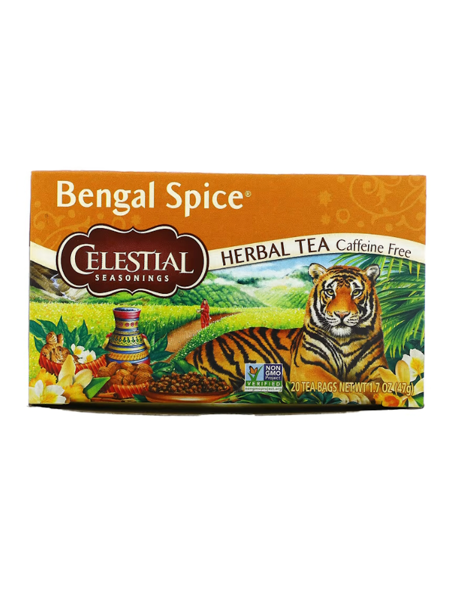 травяной чай Celestial Seasonings Bengal Spice без кофеина, 20 пакетиков, 47 г