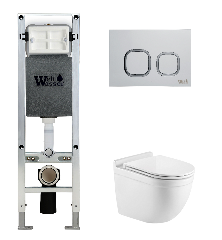 

Унитаз с инсталляцией WeltWasser AMBERG 350 ST + HEIMBACH 043 GL-WT + AMBERG RD-WT