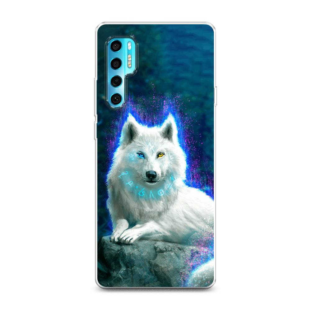

Чехол Awog на TCL 20 Pro 5G / ТСЛ 20 Про 5G "Белоснежный волк", Белый;зеленый;фиолетовый