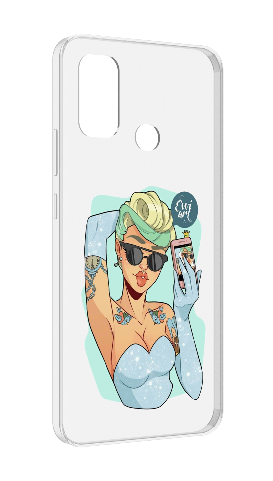 

Чехол MyPads девушка с короткой стрижкой женский для UleFone Note 10P/Note 10, Прозрачный, Tocco
