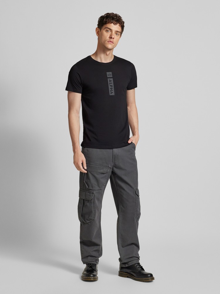 

Футболка мужская Alpha Industries 146509 черная L, Черный, 146509