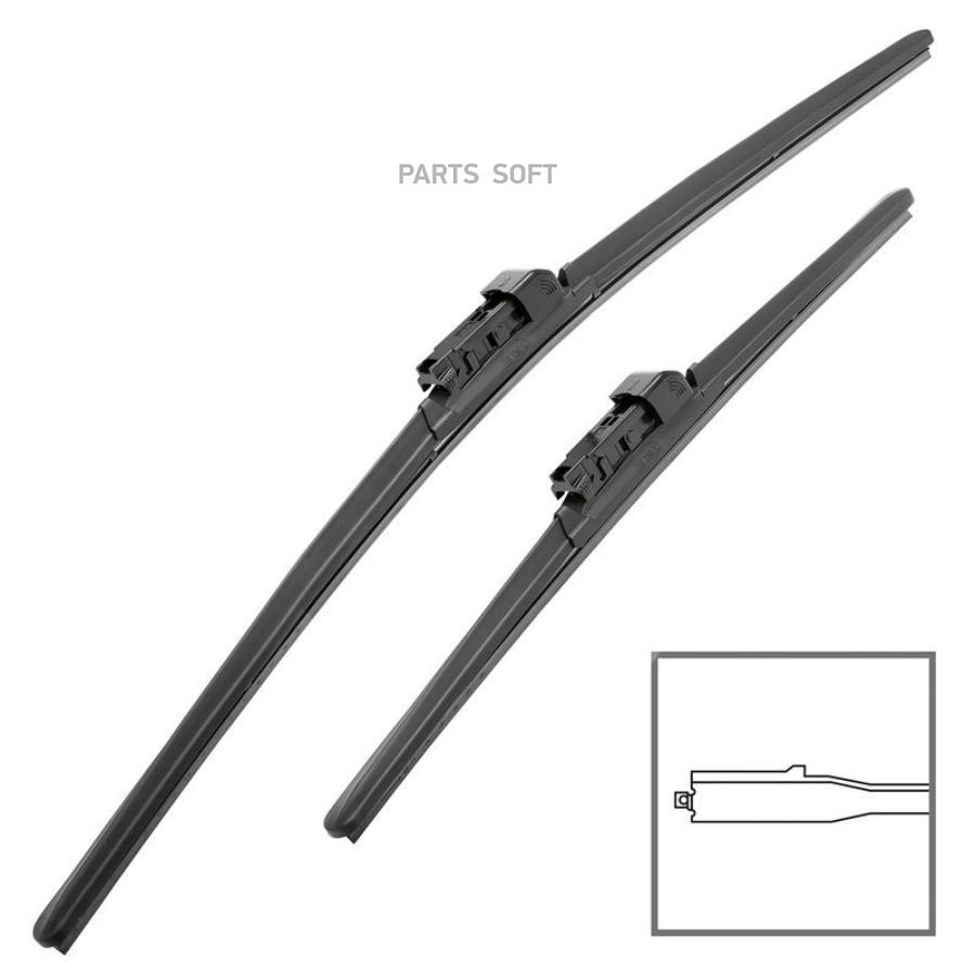 

HEYNER 020 200 Щётки с/о 600/480мм blade-set HYBRID