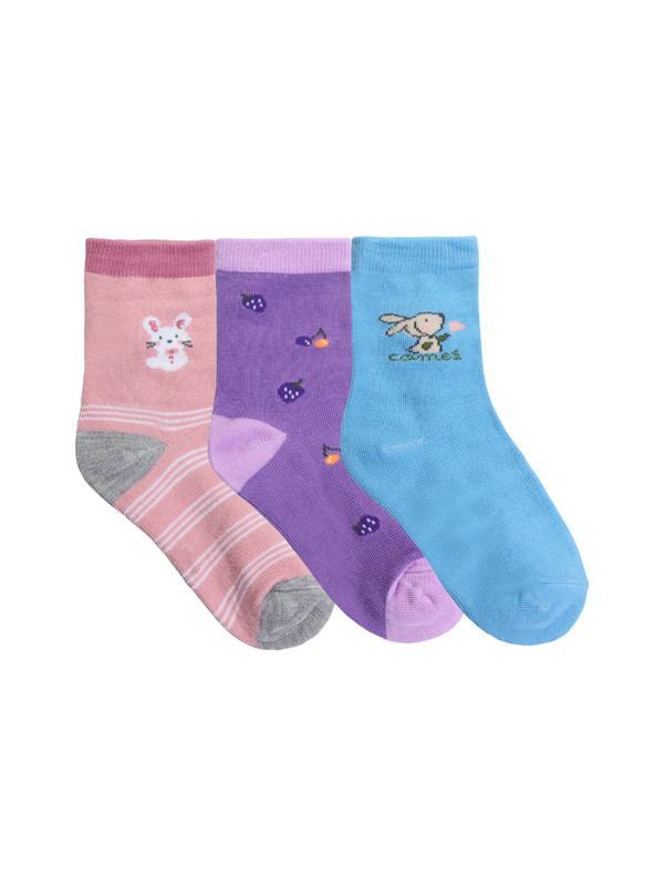 Носки детские Little Mania ZW-A89-LM, Голубой, сиреневый, розовый, 18-20