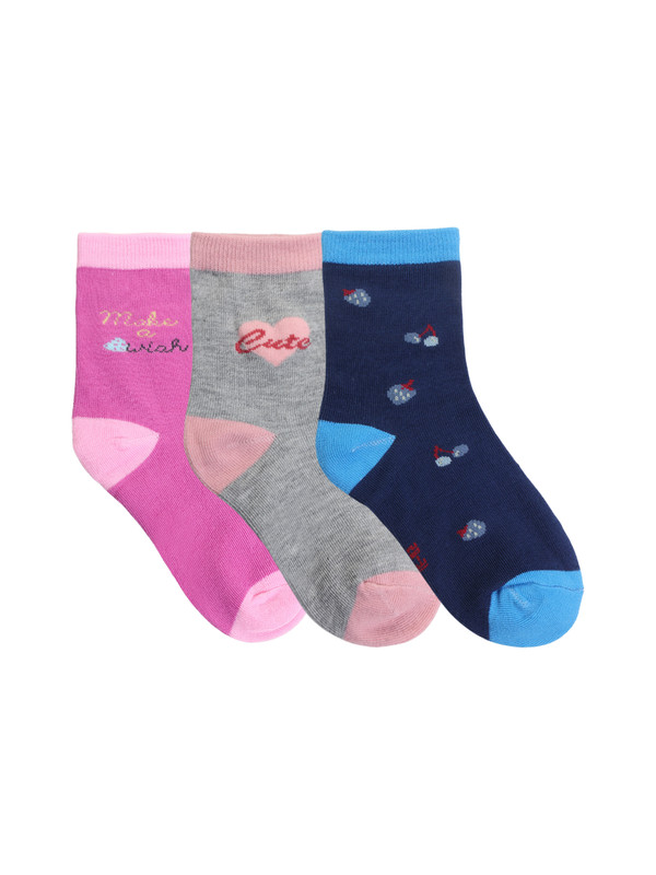 Носки детские Little Mania ZW-A89-LM, Синий, розовый, серый, 18-20