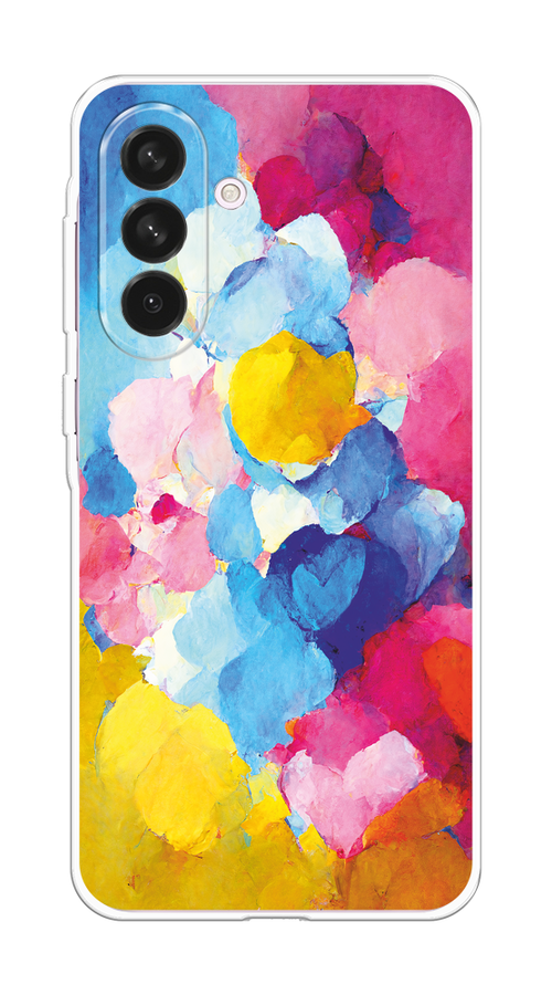 

Чехол на Samsung Galaxy A56 5G "Яркие пятна", Синий;голубой;желтый;розовый, 2110850-1