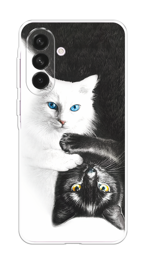 

Чехол на Samsung Galaxy A56 5G "Коты Инь-Янь", Черный;белый;голубой, 2110850-1