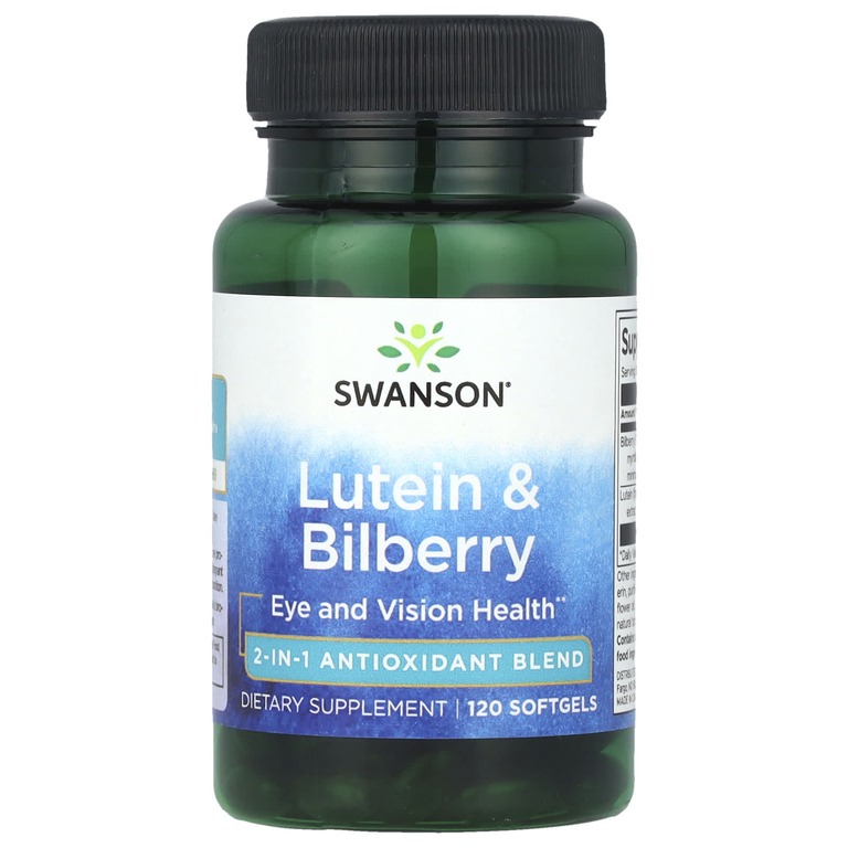 Лютеин и черника SWANSON Lutein & Bilberry мягкие таблетки 120 шт.