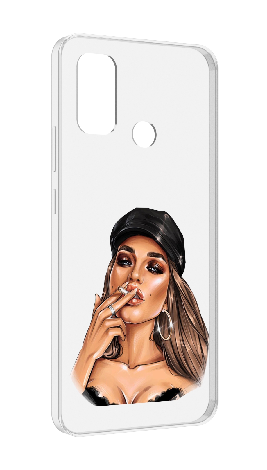 

Чехол MyPads девушка-в-шапке-с-сигаретой для UleFone Note 10P/Note 10, Прозрачный, Tocco