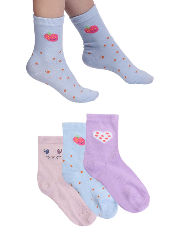 Носки детские Little Mania ZW-B932-LM, Розовый, фиолетовый, голубой, 16-18 носки для йоги sangh р 36 39 фиолетовый