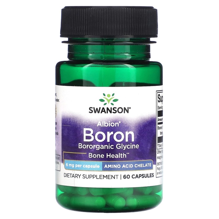 Бор SWANSON Albion Boron Bororganic Glycine капсулы 6 мг 60 шт.