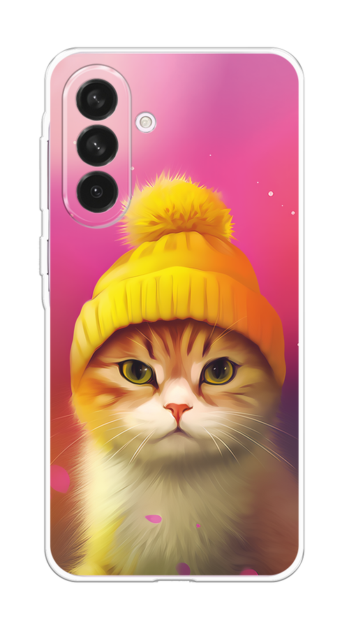 

Чехол на Samsung Galaxy A56 5G "Котик в шапочке", Розовый;желтый;бежевый, 2110850-1