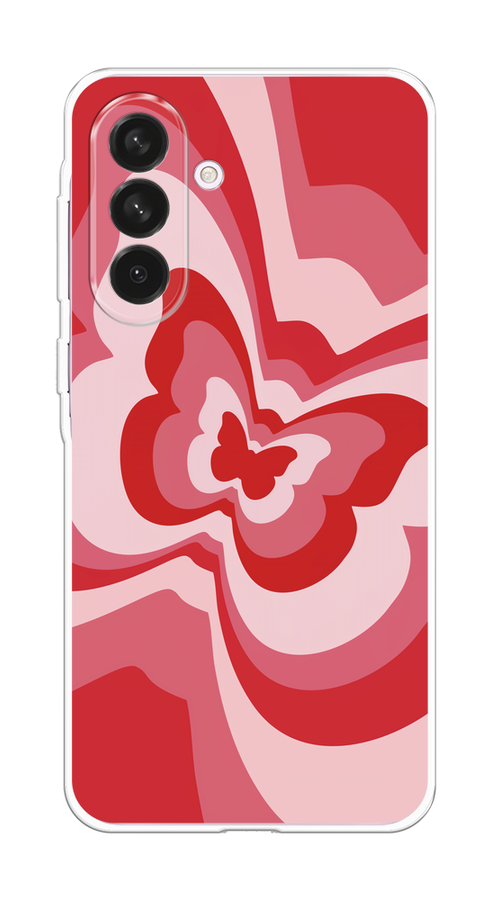 

Чехол на Samsung Galaxy A56 5G "Бабочка в стиле хиппи", Красный;розовый, 2110850-1