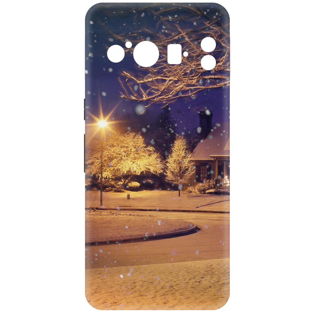 Чехол-накладка Krutoff Soft Case Зимняя сказка для GOOGLE Pixel 8 Pro 600015429302 черный