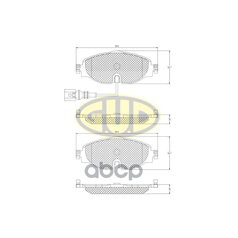 

Колодки Пер Audi A3/Tt/Seat Leon/Sko Octavia/Vw Golf Vii/Passat 12- G.U.D GBP151 K-Кt