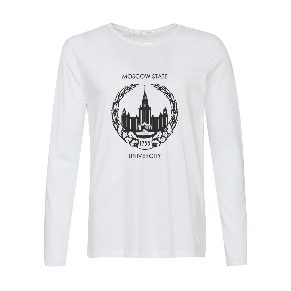 

Лонгслив CoolPodarok Moscow state Univercity 1755, Белый, 0w022192