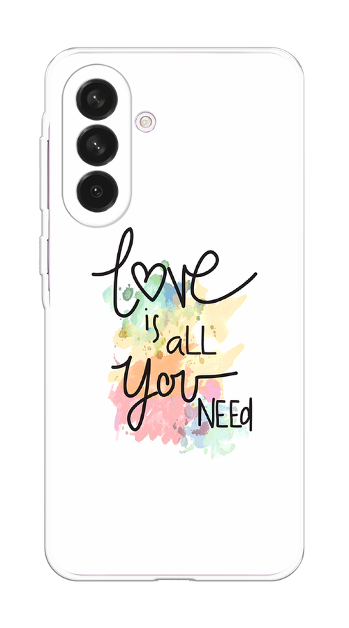 

Чехол на Samsung Galaxy A56 5G "Love is all you need", Белый;черный;зеленый, 2110850-1