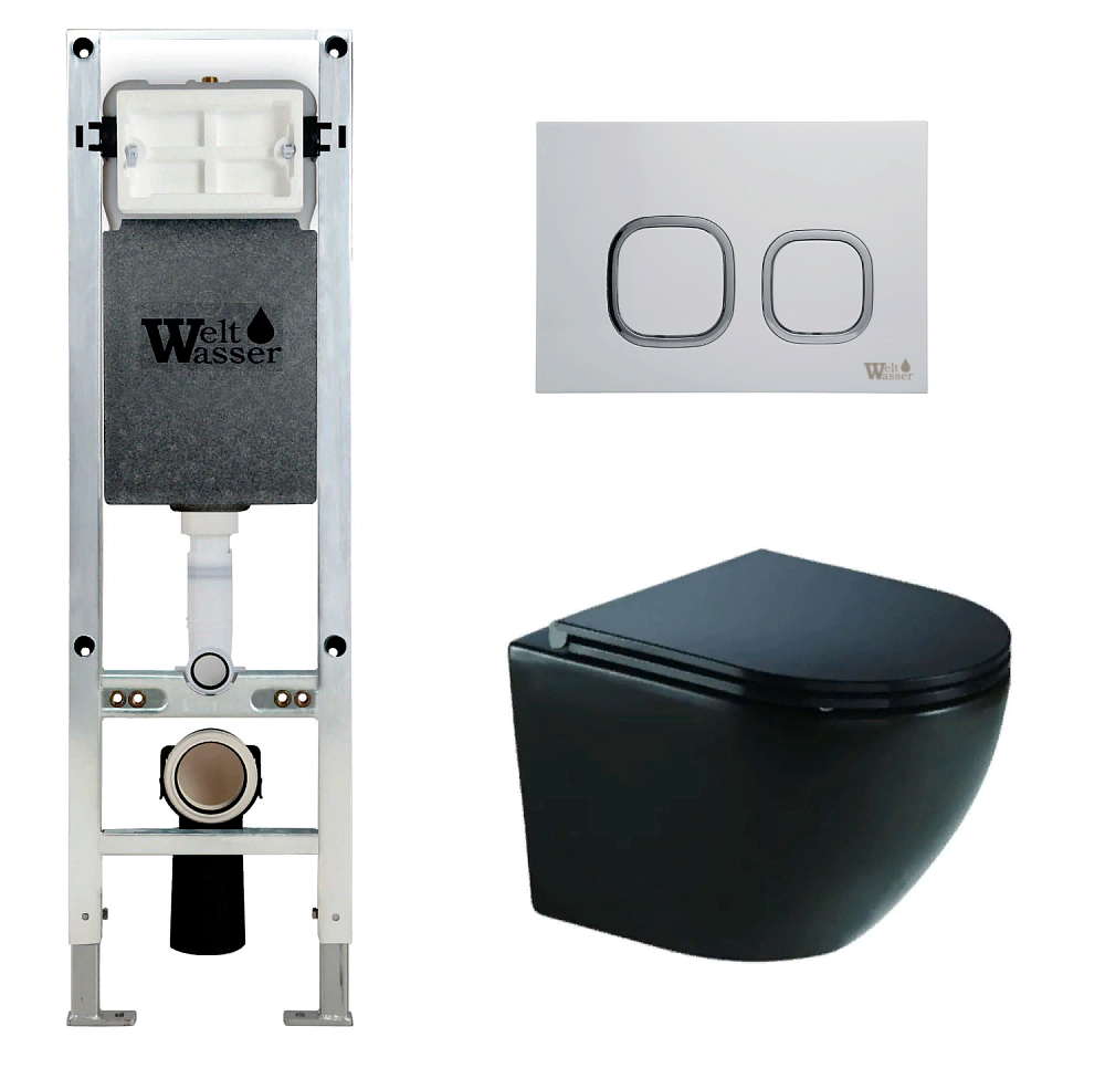 

Унитаз с инсталляцией WeltWasser AMBERG 350 ST + MERZBACH 043 GL-BL + AMBERG RD-WT