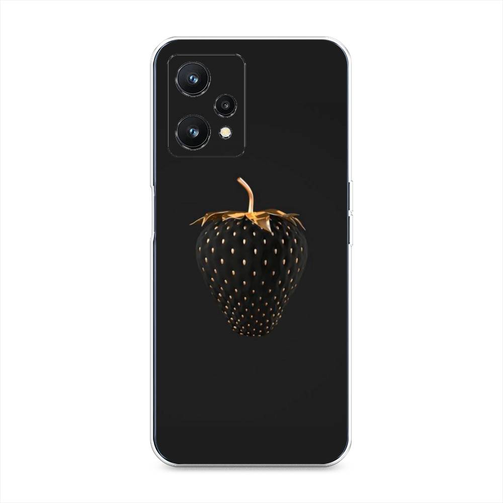 

Силиконовый чехол "Черно-золотая клубника" на Realme 9 5G, Черный;золотистый