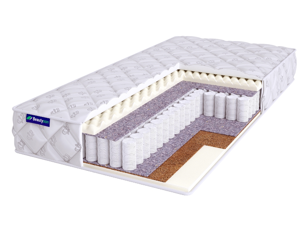 

Матрас двуспальный BeautySon Roll SPRING Balance Massage S600 Бесклеевой 180x185 19 см, Белый, Roll SPRING Balance Massage S600