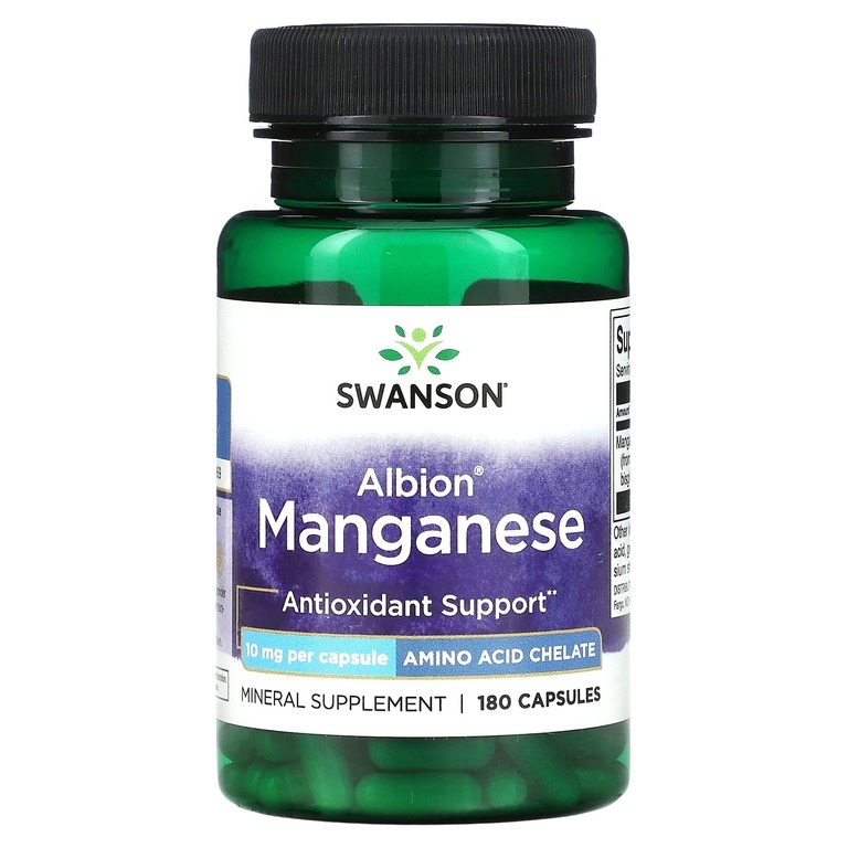 Марганец SWANSON Albion Manganese капсулы 10 мг 180 шт.