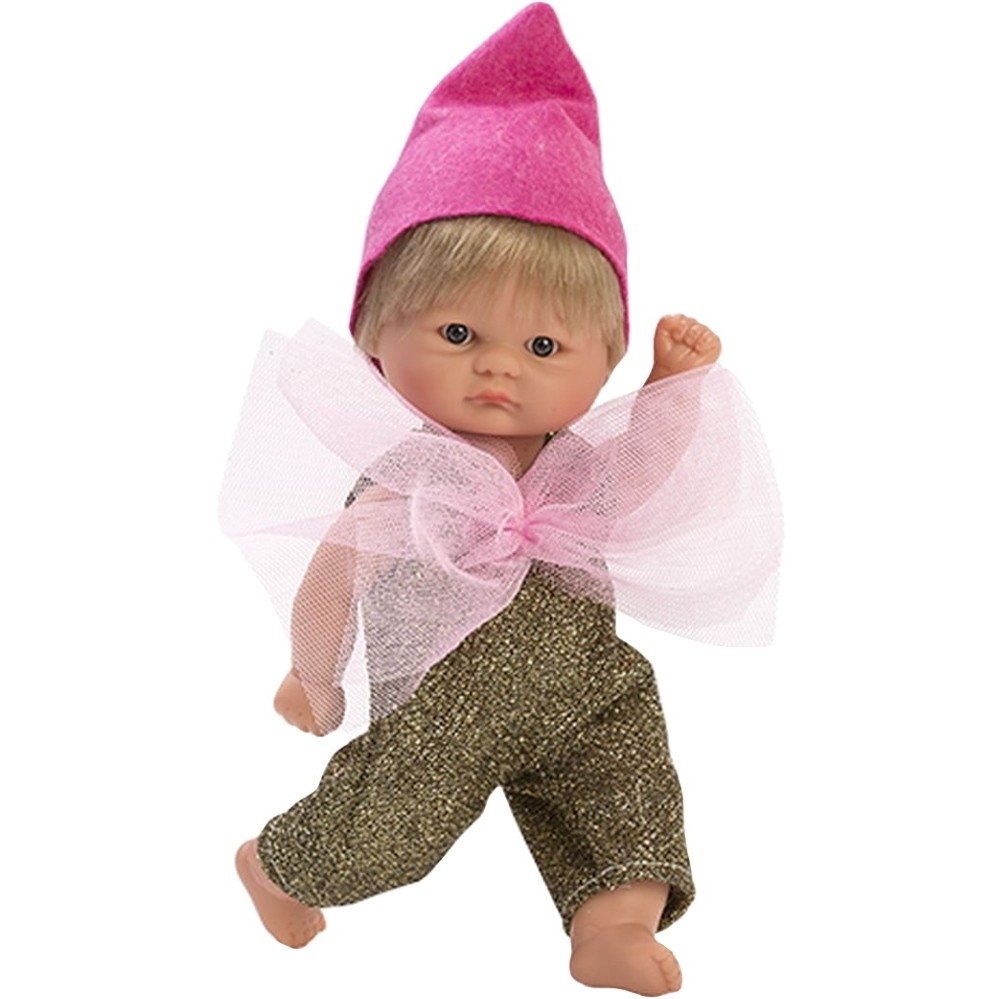 фото Кукла-пупс asi - 20 см (в золотом комбинезоне с розовым бантом и колпаке)