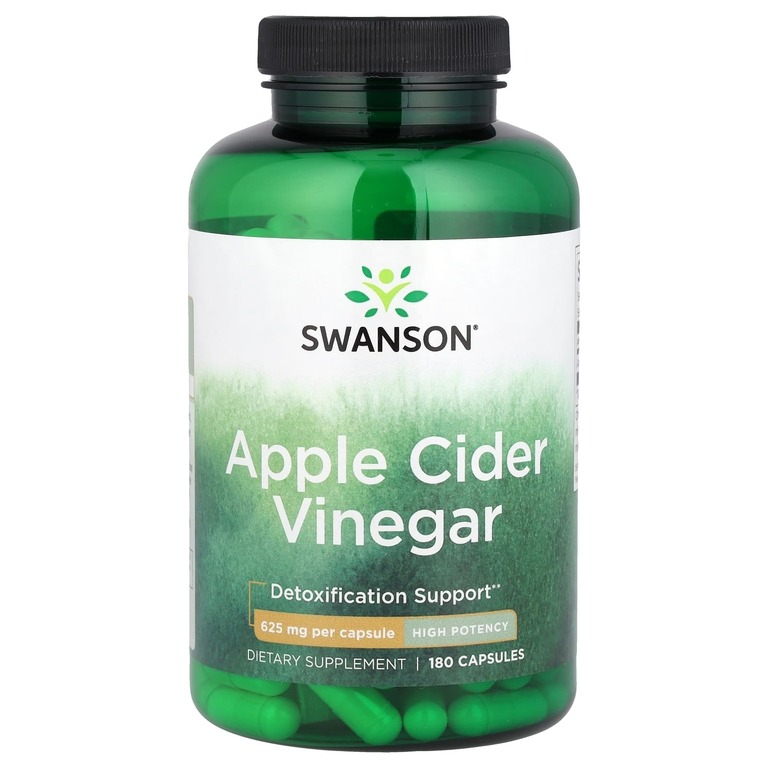 Яблочный уксус SWANSON Apple Cider Vinegar High Potency капсулы 625 мг 180 шт.