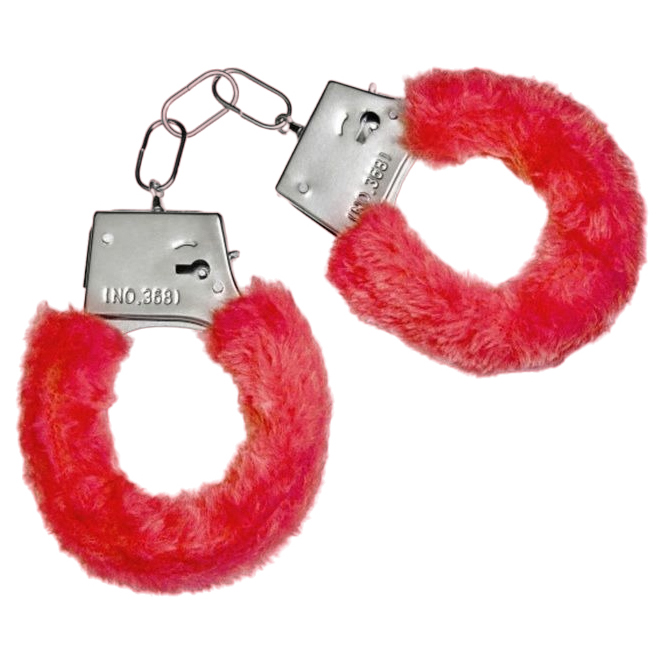 Наручники Сима-ленд плюшевые с ключиками красные