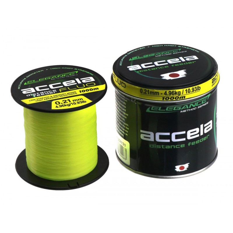 Леска Elegance Method Accela Distance Feeder Fluo 1000м 0,21мм 4,96кг