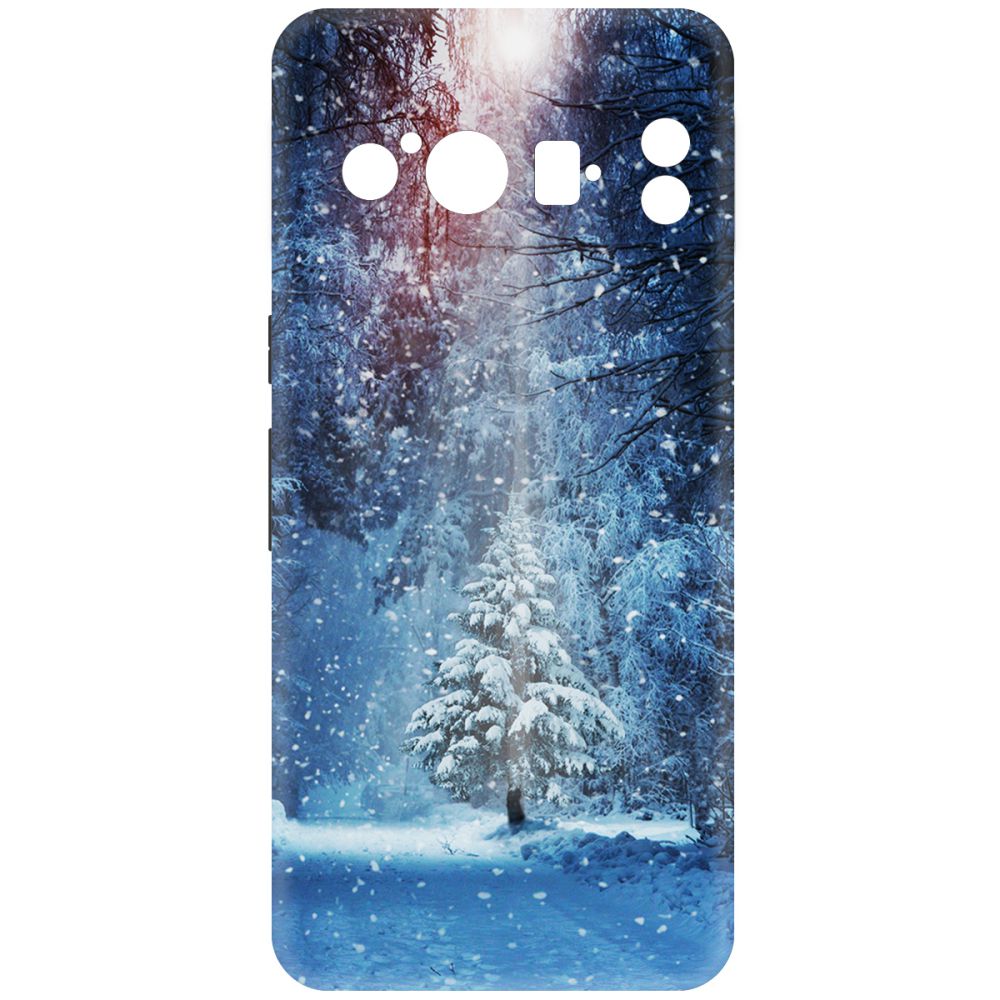 

Чехол-накладка Krutoff Soft Case Лесная ель для GOOGLE Pixel 8 Pro черный