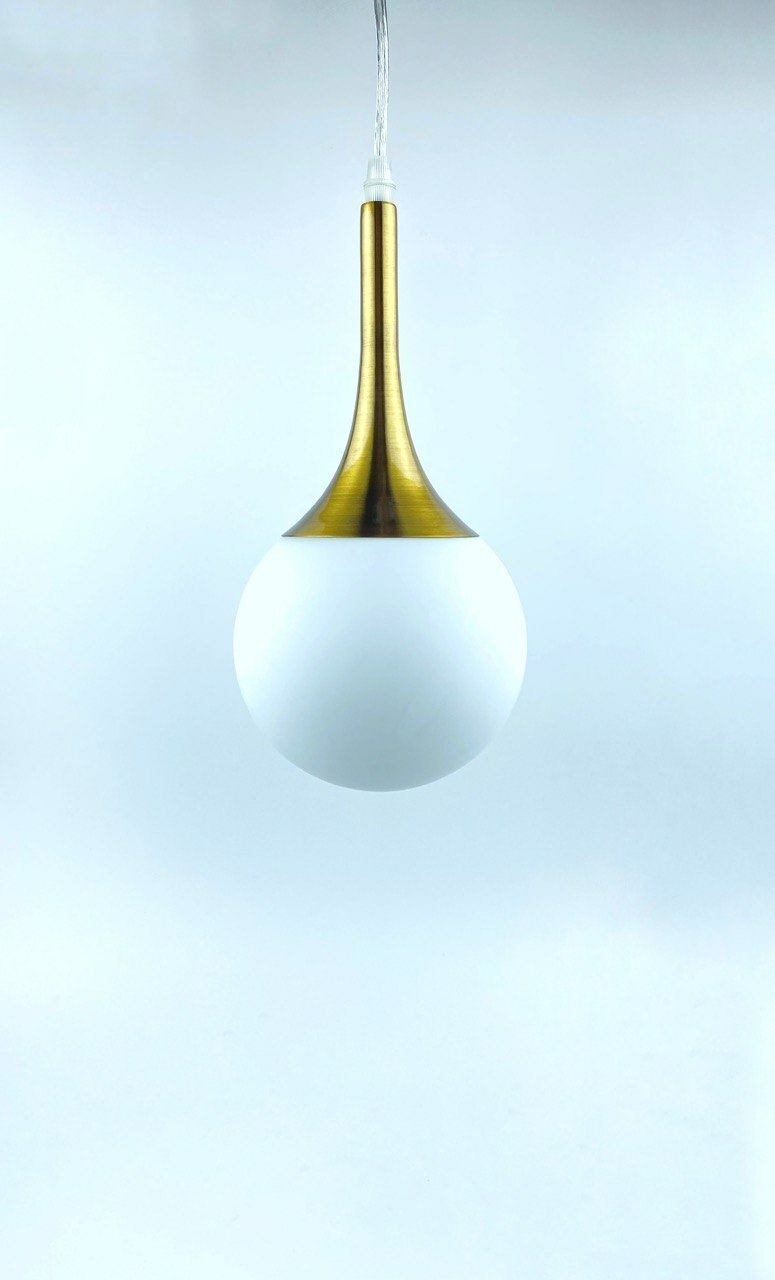 Светильник подвесной Blesslight стеклянный круглый плафон G9 5Вт Whitley RH D15 см латунь
