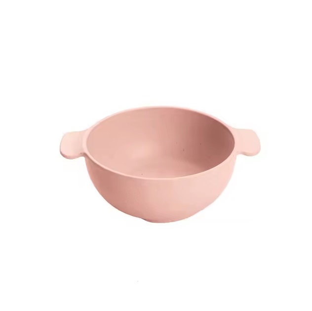 Набор детской посуды 300 мл, пиала из пшеничной соломы GoGreenWithUs, 1 шт, розовый