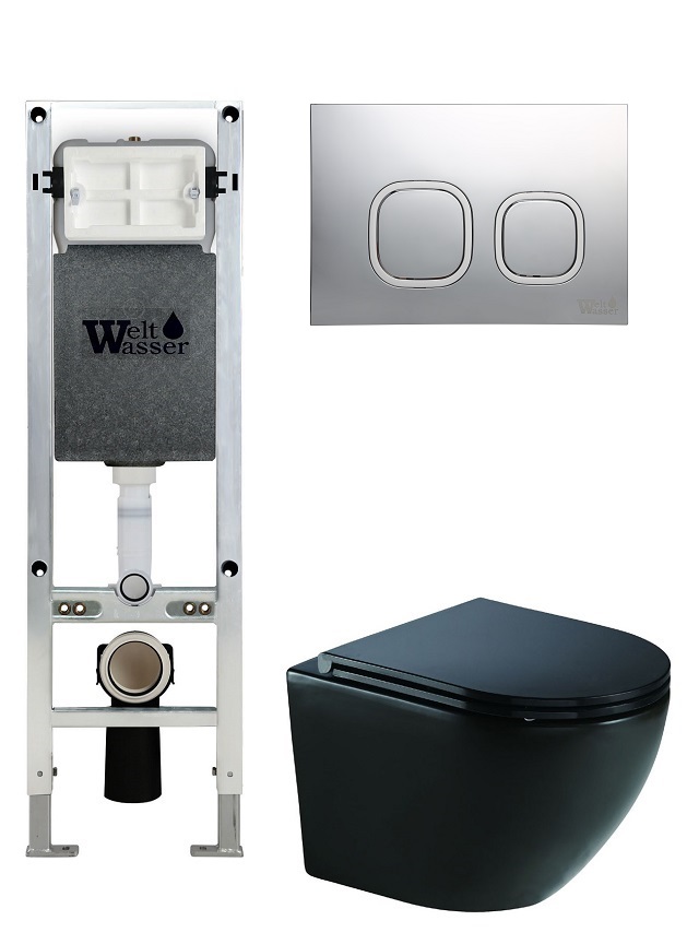 

Унитаз с инсталляцией WeltWasser AMBERG 350 ST + MERZBACH 041 XL MT-BL + AMBERG RD-MT CR