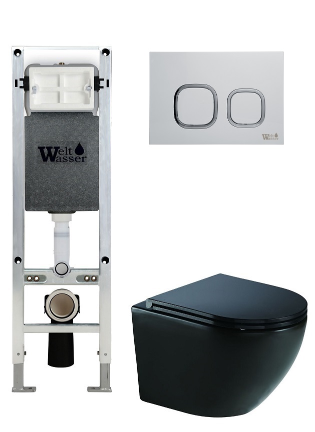 

Унитаз с инсталляцией WeltWasser AMBERG 350 ST + MERZBACH 041 XL MT-BL + AMBERG RD-WT