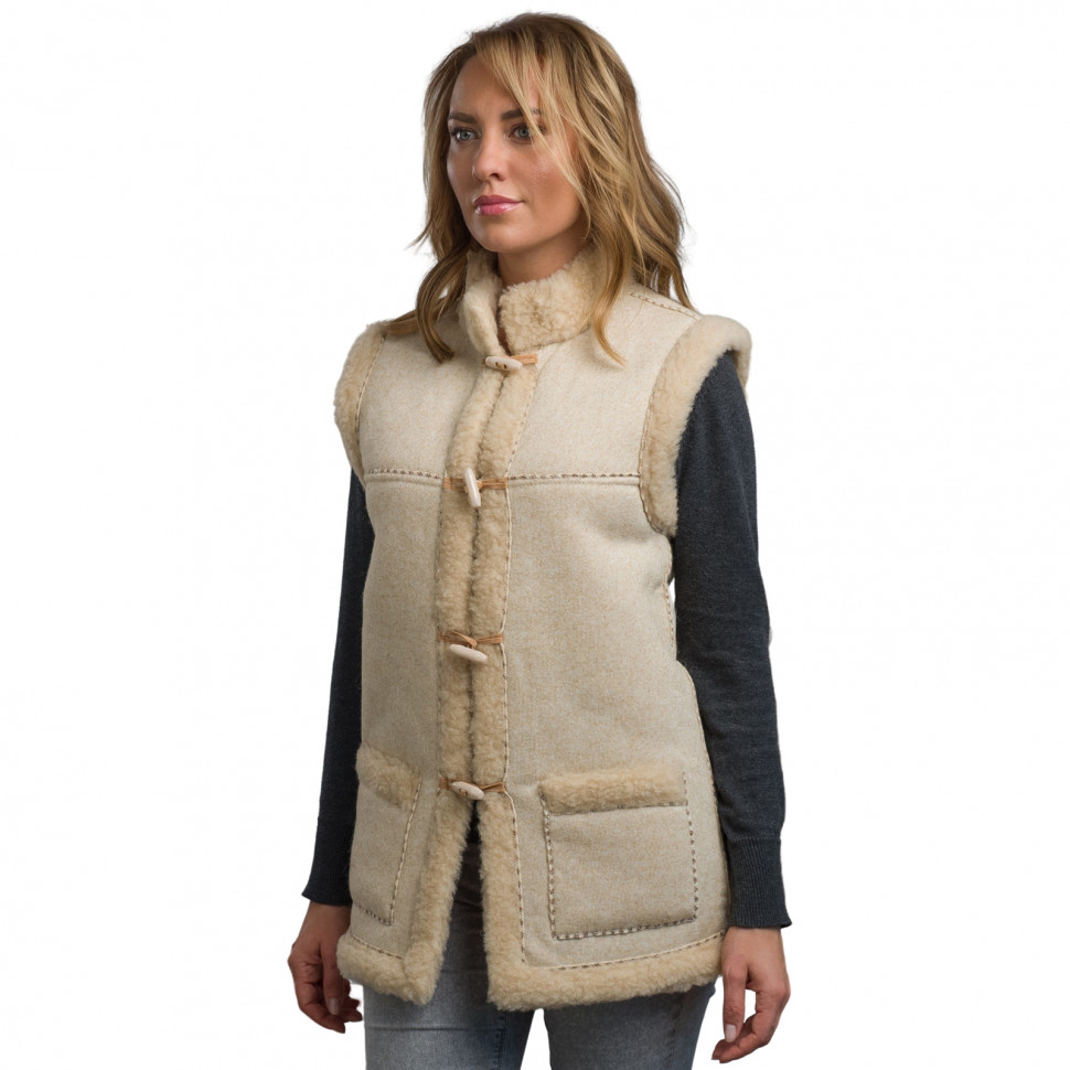 фото Утепленный жилет женский холти классика бежевый 56 ru holty