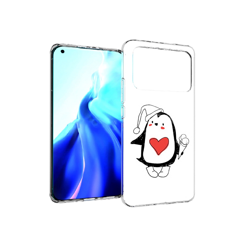 

Чехол MyPads Tocco для Xiaomi Mi 11 Ultra Пингвин с мороженым (PT160500.261.135), Прозрачный, Tocco