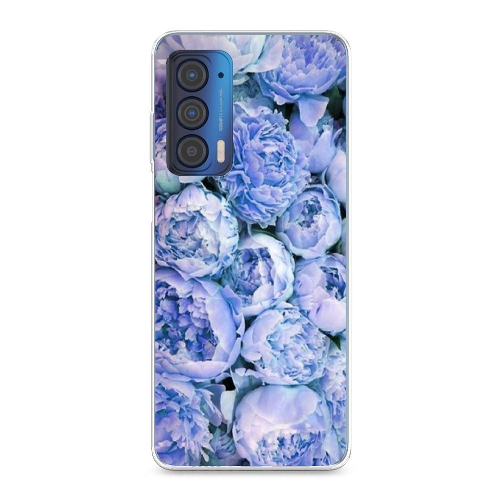 

Чехол Awog на Motorola Edge (2021) "Пионы голубые", Разноцветный, 242950-8