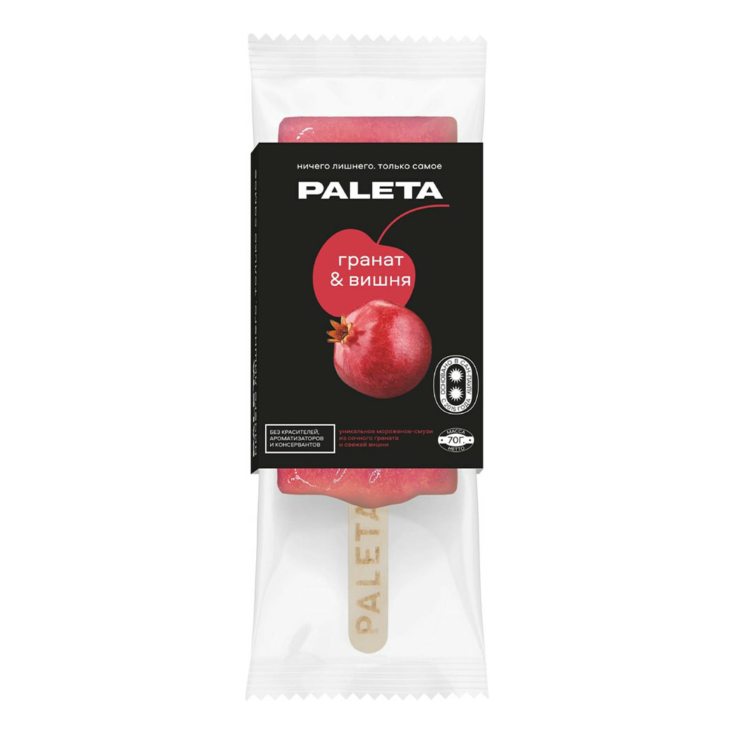 Десерт замороженный Paleta гранат и вишня 70 г