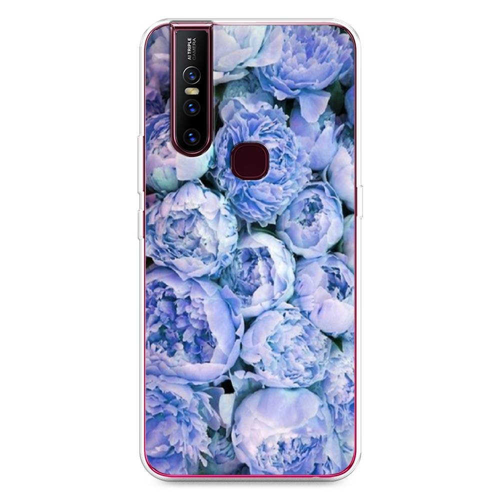 

Чехол Awog на Vivo V15 "Пионы голубые", Разноцветный, 261050-8