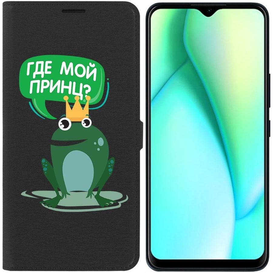 

Чехол-книжка Krutoff Eco Book для Itel Vision 3 Plus Лягушка (черный)