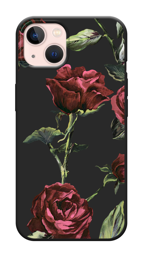 

Чехол Awog на Apple iPhone 13 / Айфон 13 "Бордовые розы фон", Красный, 14252-1