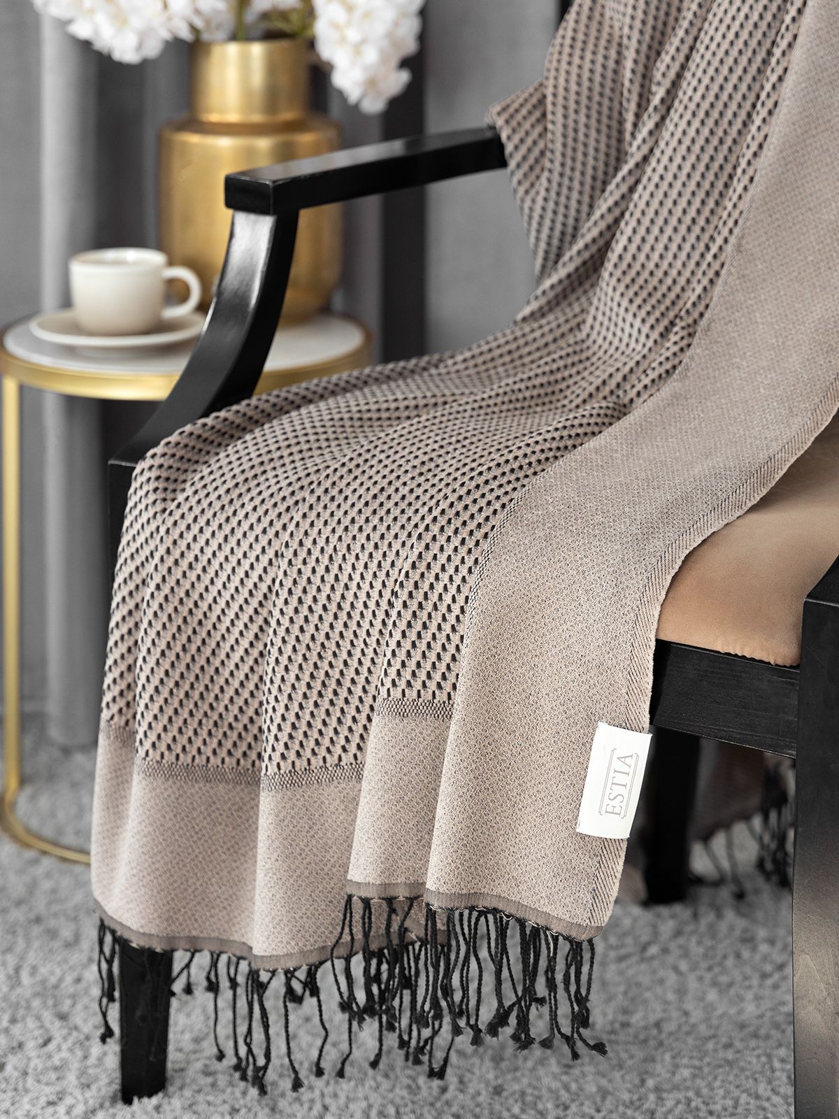 Плед Estia Андрэа 140x180 см с бахромой 11990₽